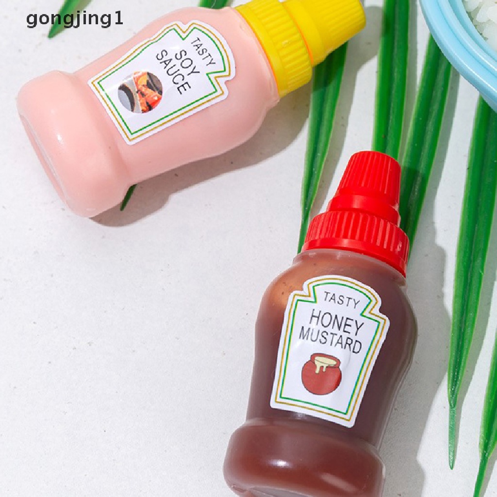 Ggg 3PCS /2PCS Botol Saos Bumbu Mini Botol Kecap Tomat Portable Wadah Saus Salad Untuk Bento Kotak Makan Toples Dapur ID