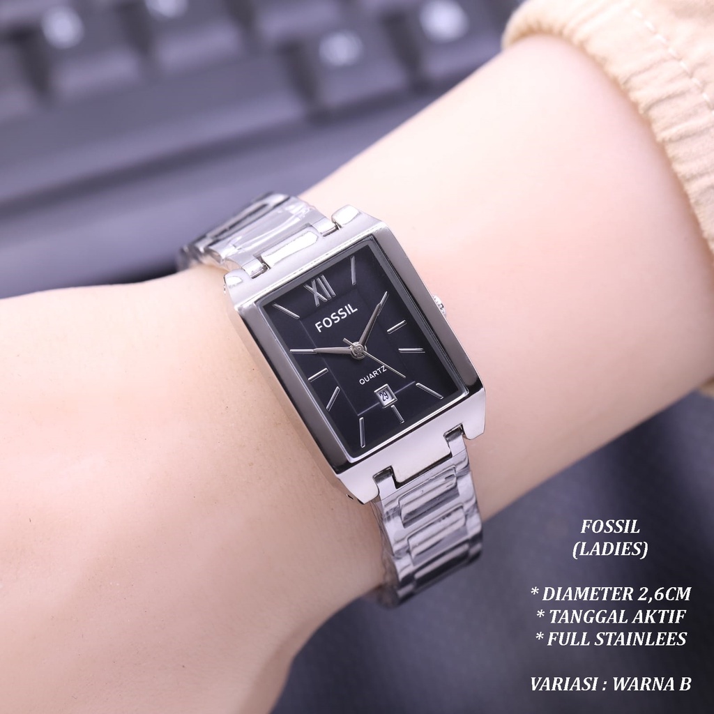 (BISA CO) JAM TANGAN WANITA FASHION LS-0130 FULL STAINLEES TANGGAL AKTIF