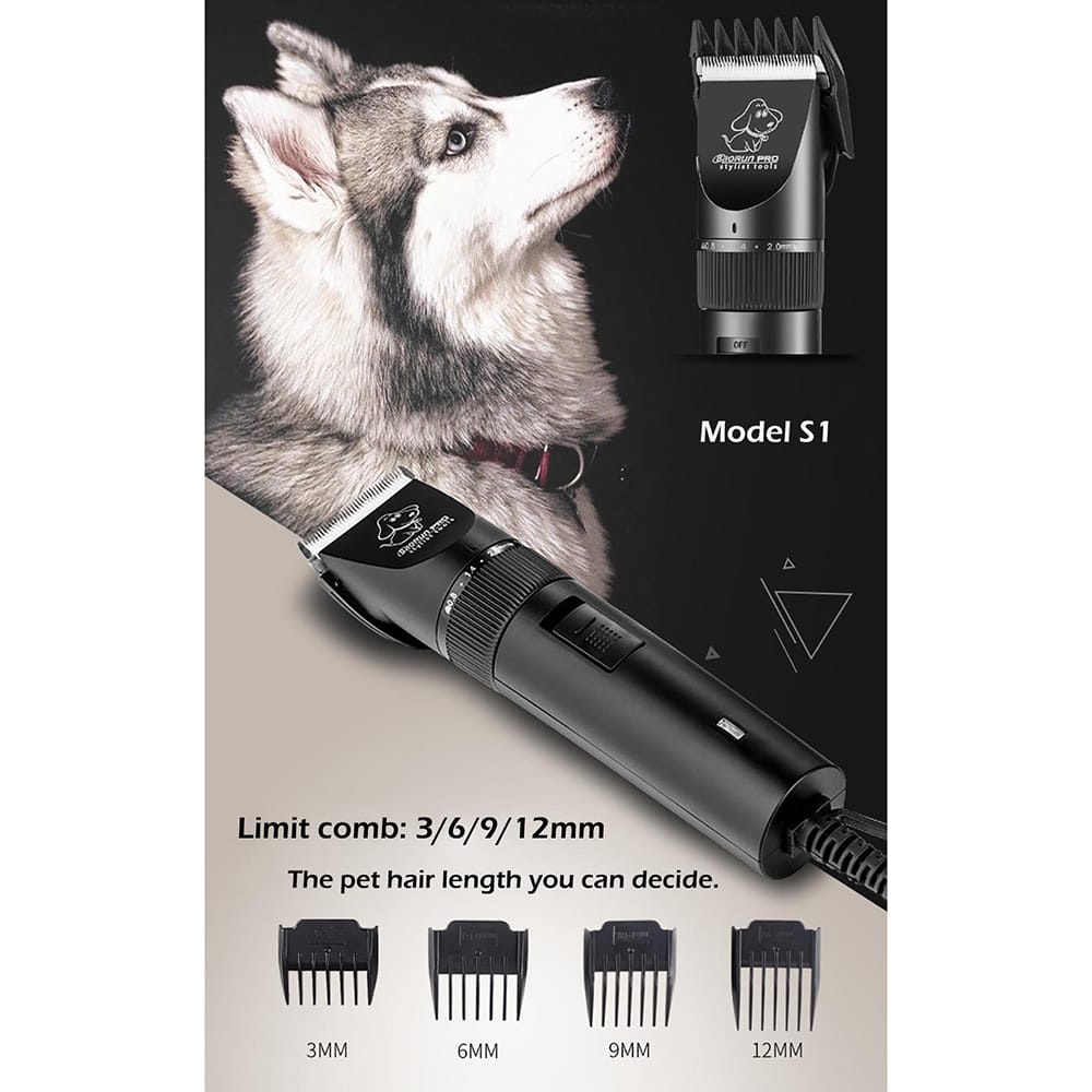 BaoRun PRO Alat Cukur Bulu Binatang Electric Pet Dog Hair Clipper - S1 - Black