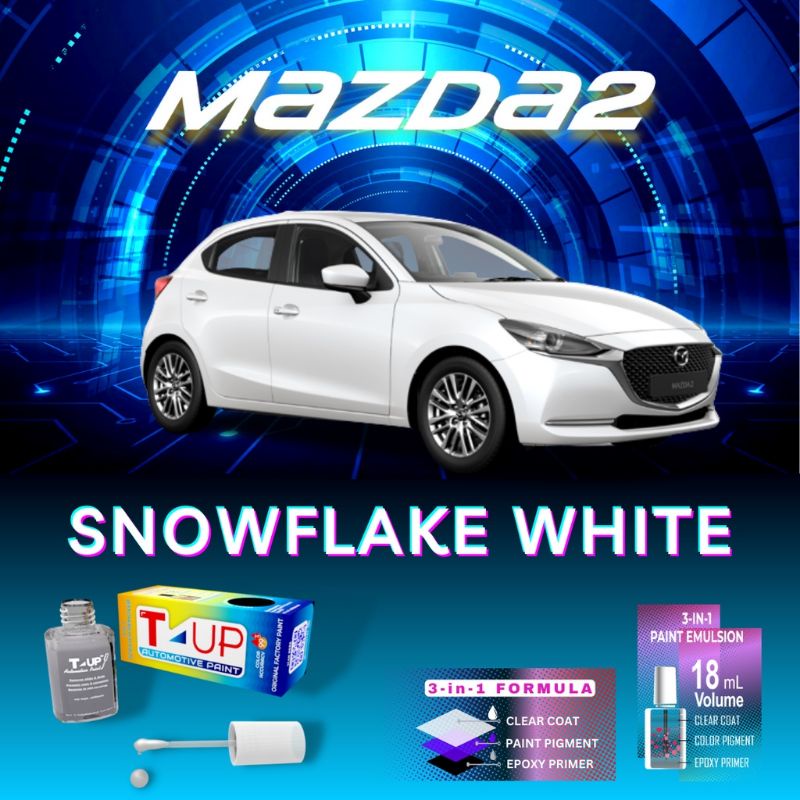 T-UP CAT OLES MAZDA SNOWFLAKE WHITE CAT CAT SNOWFLAKE WHITE MAZDA SAMPLE CAT PUTIH MAZDA PUTIH