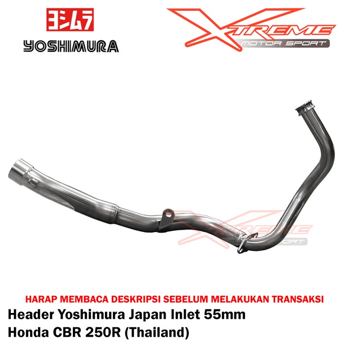 Pipa Header Knalpot Yoshimura Usa Cbr 250R Thailand Stainless 55Mm #Original