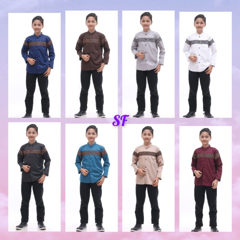 baju atasan koko anak/atasan koko/koko anak/seragam hadroh/seragam anak /seragan tpa/seragam tpq