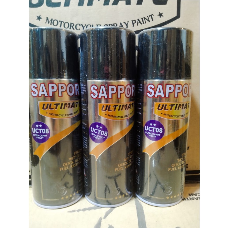 cat spray pilok pilox cat semprot sapporo ultimate saporo UCT08 ultra candy violet candytone violet bening unggu 400ml