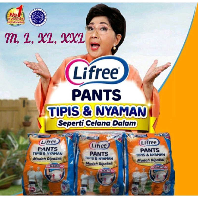 lifree popok celana dewasa/ Lifree adult diapers pants M / L /xl/ xxl/ XXL