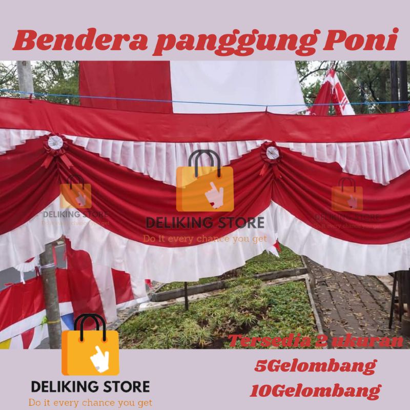 Bendera merah putih panjang bendera gelombang bendera panjang