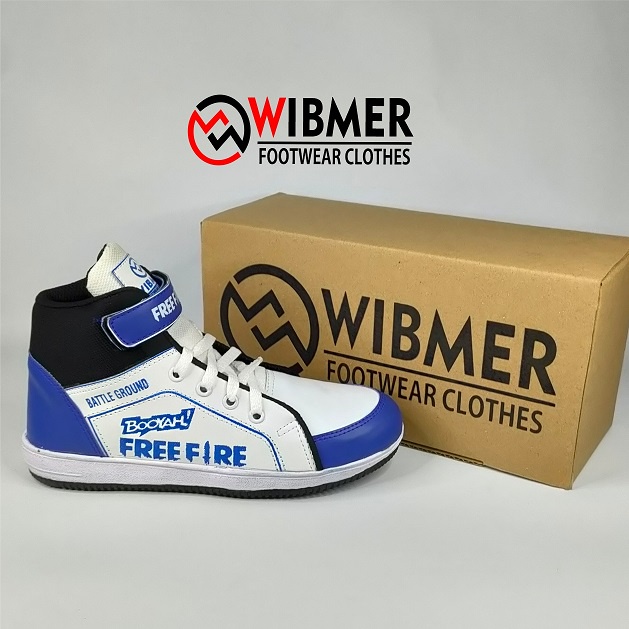 SEPATU FREE FIRE ANAK SD / SEPATU BOOT ANAK TK / SEPATU FF ANAK SD / SEPATU BOOT PEREKAT ANAK SD