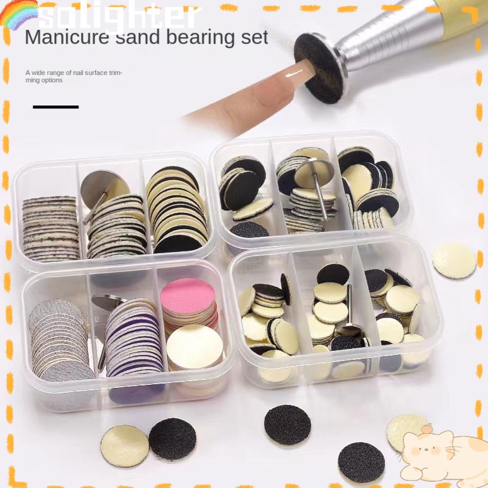 Solighter 60PCS Nail Polisher Profesional Nail Trimming Untuk Heels Callus Nozzle Penghilang Kulit Mati