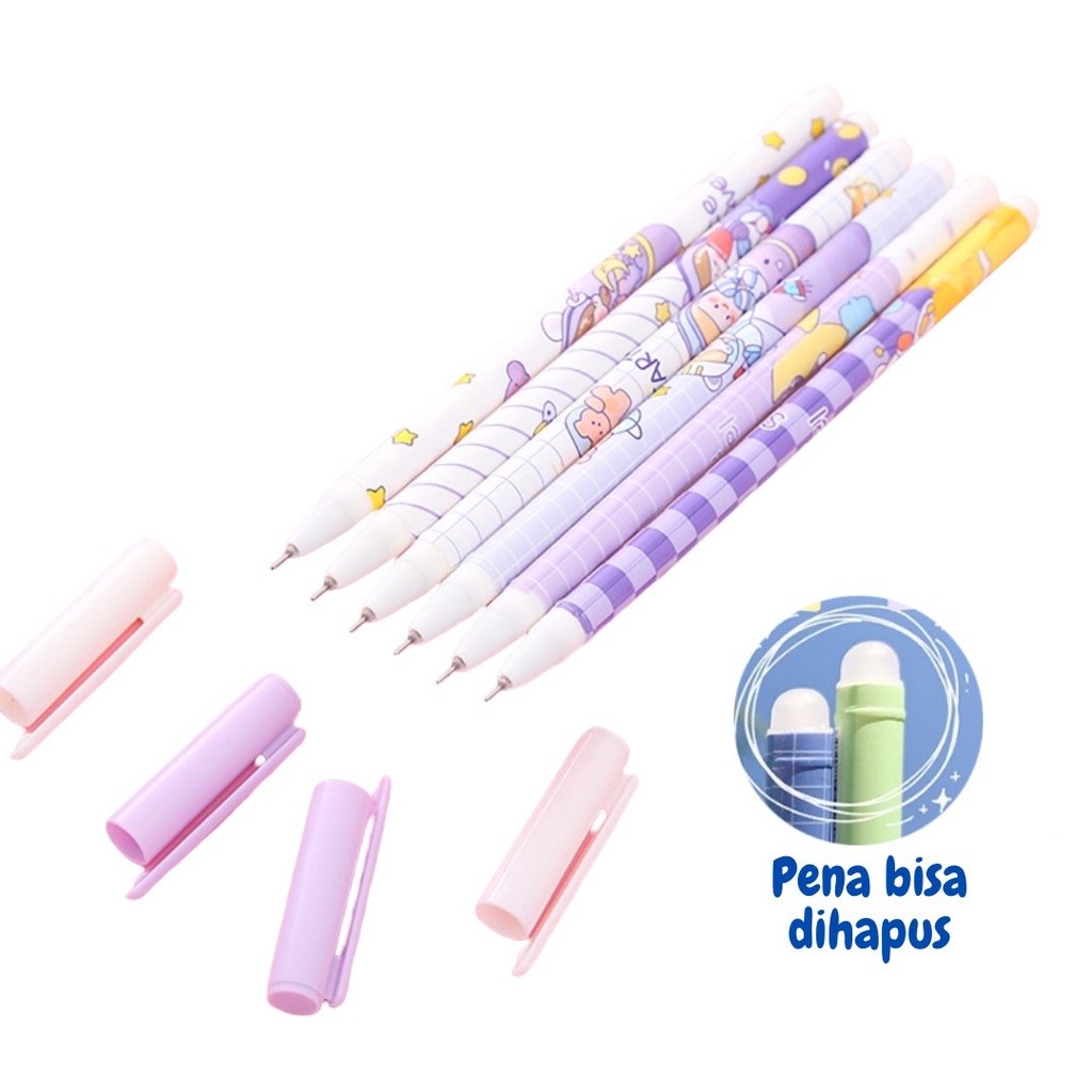 

Pena Pulpen Gel Bisa Dihapus Erasable Pen Aesthetic motif Karakter