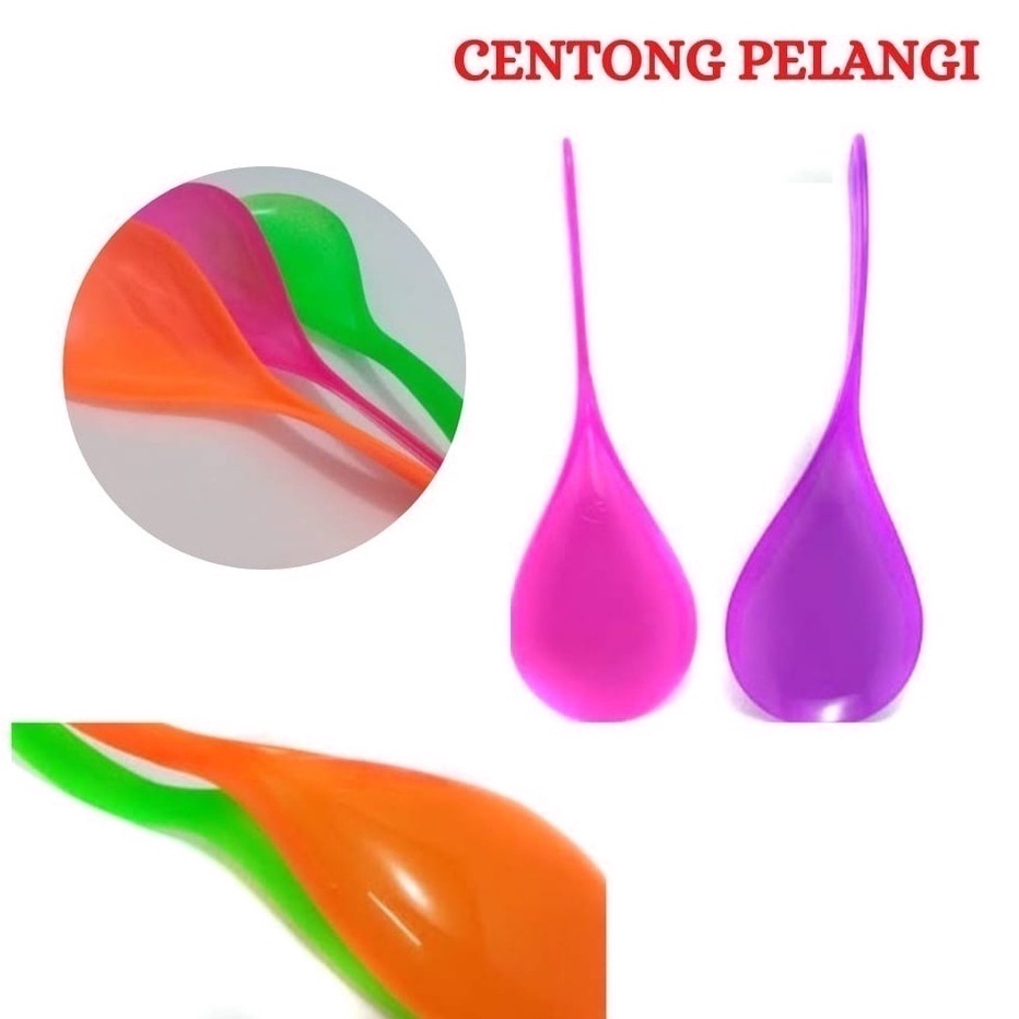 Centong Nasi Plastik KH Tebal / Sendok Nasi Murah Pelangi