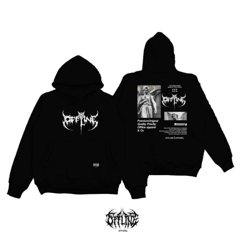 OFFLINE Hoodie Jumper YOUTH / hoodie cowok cewek tebal ori / hoodie kece aesthetic / hoodie cowok cewek keren / hoodie cowok distro