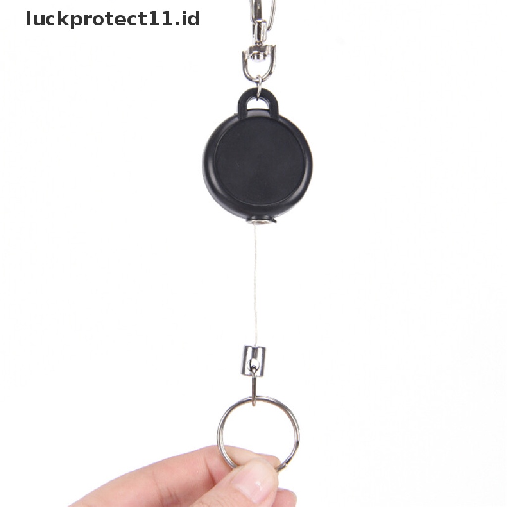 /Fashion Hot// Fashion// Retractable Key Chain Reel Kabel Baja Recoil Belt Ring Badge Pass ID Card Holder.