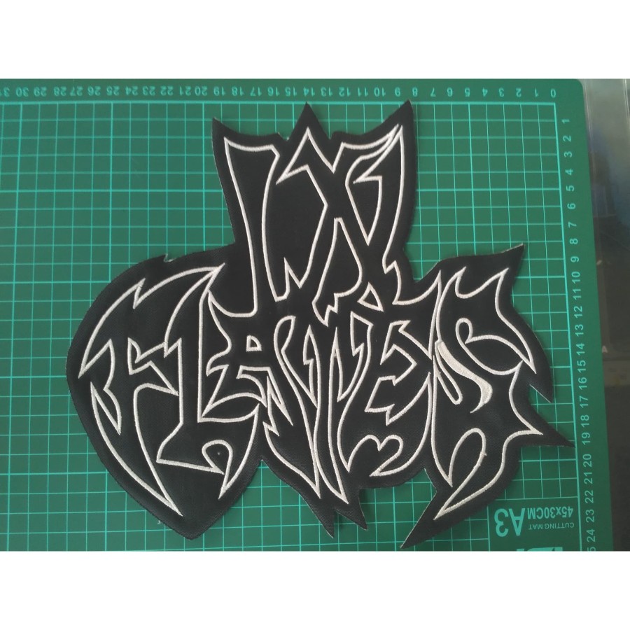 IN FLAMES - LOGO embroided backpatch