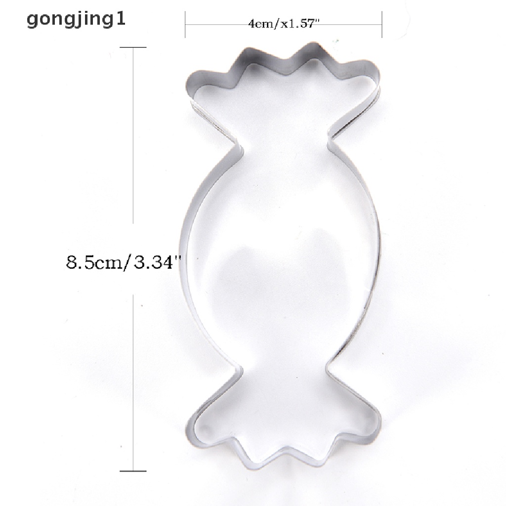 Ggg Alat Cetakan Kue Kering Bentuk Permen Bahan stainless steel cookie cutter biscuit cake baking mold Untuk Sarapan Anak ID