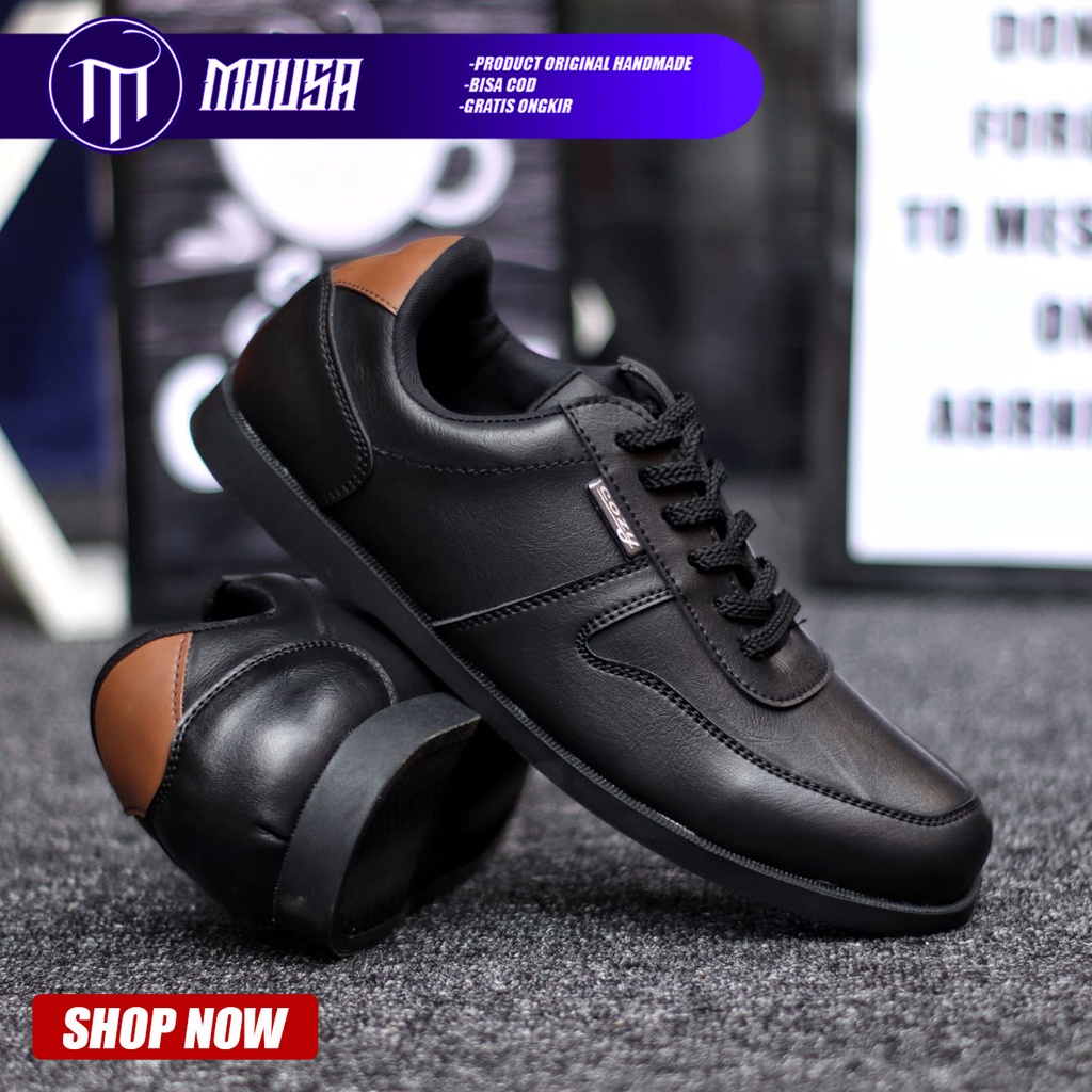 Sepatu Sneakers Pantofel Pria Formal Kerja Kuliah Mousa Cozensa