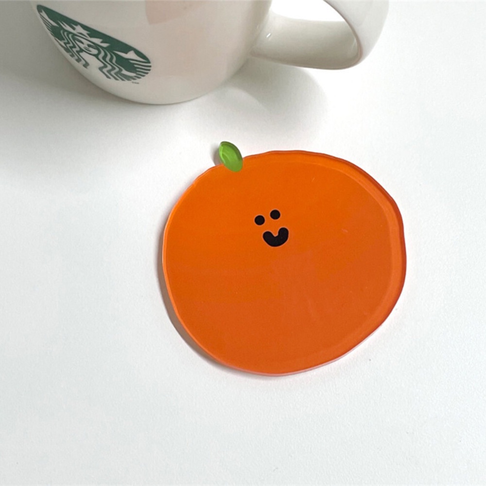 Ins Kartun Acrylic Coaster Cup Holder Tahan Suhu Tinggi Tatakan Mangkok