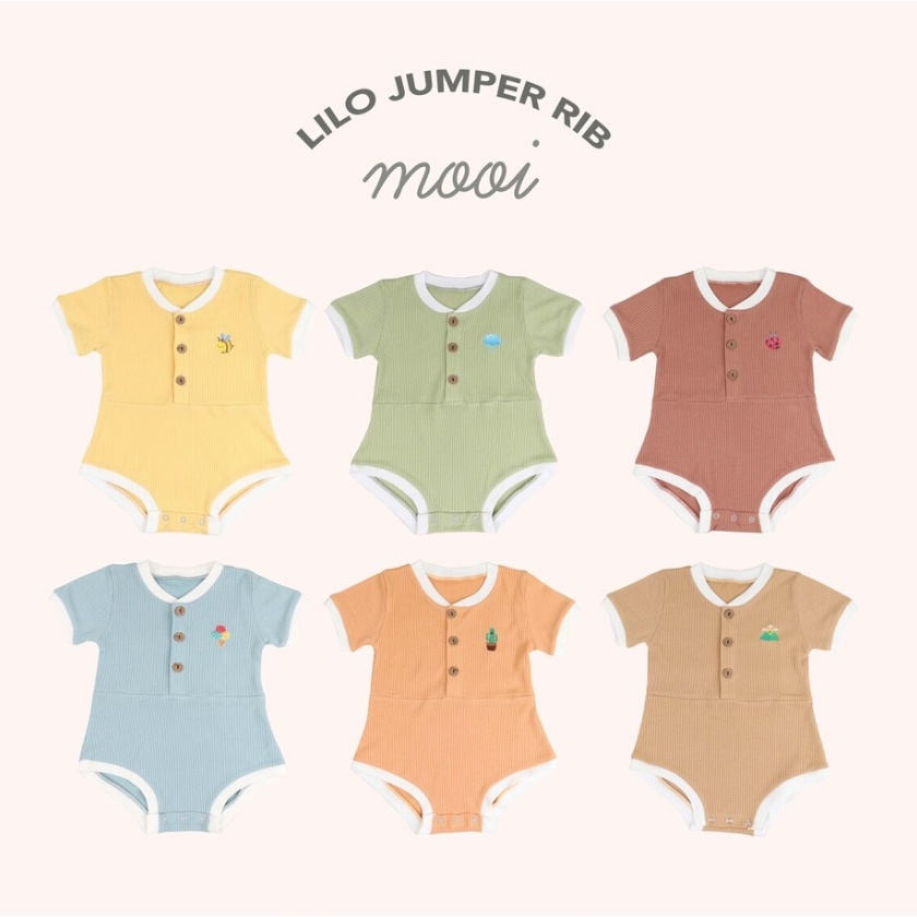 Mooi Lilo Jumper 0-12M Jumper Rib Segitiga Bayi Adem Lembut CBKS