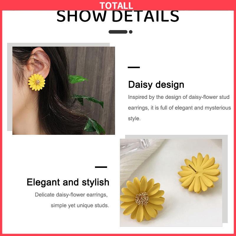 COD Anting Bunga Matahari Daisy Krisan Korea Fashion Sederhana Gaya Untuk Wanita-Totall