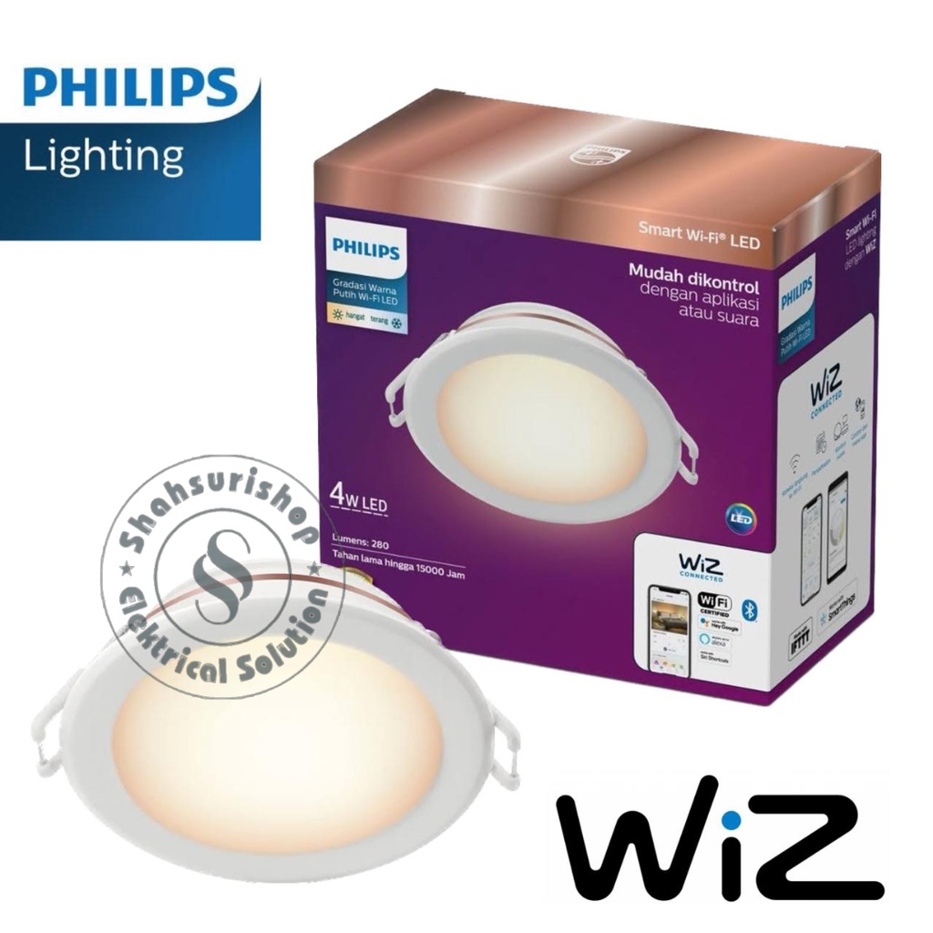 LAMPU PHILIPS DOWNLIGHT LED 4W 4 W WATT SMART WIFI TUNEABLE WHITE