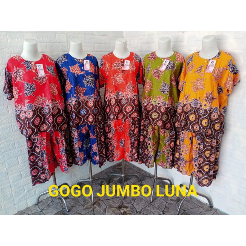 BABYDOLL RAYON SET KULOT GOGO JUMBO BUSUI MOTIF BATIK SOLO