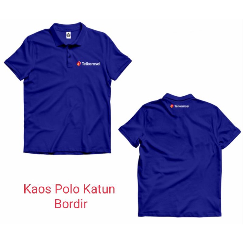 KAOS POLO SHIRT TELKOM SERAGAM TELKOM BAJU TELKOM BORDIRAN.