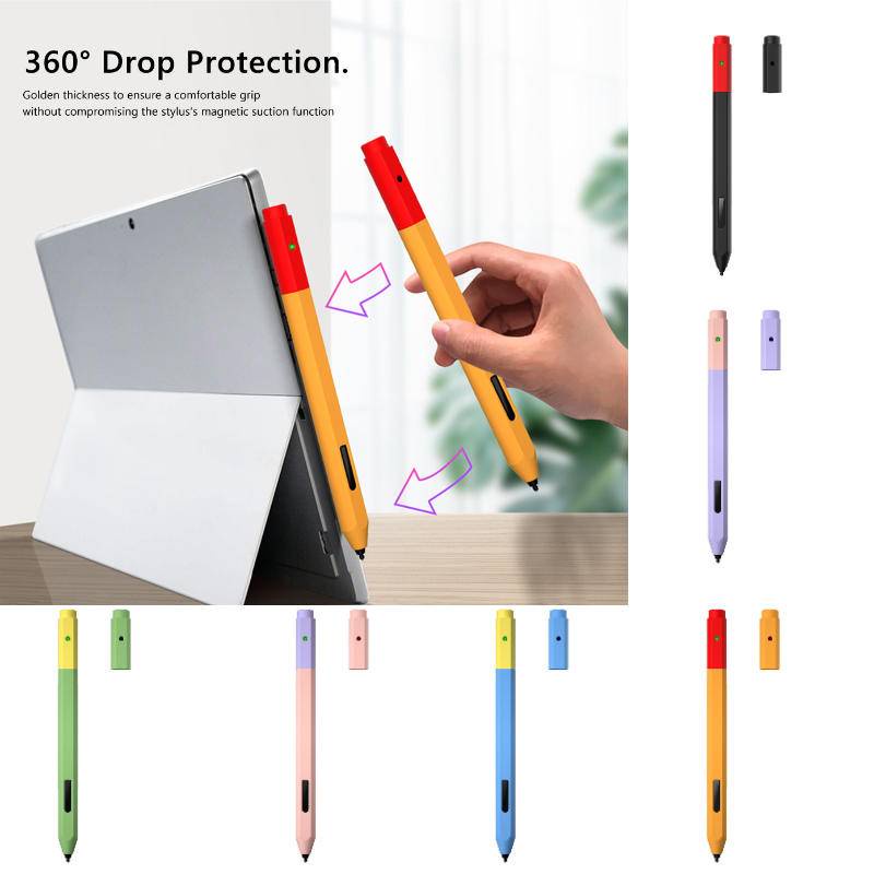 Stylus Pelindung Pensil Case Untuk Microsoft Surface Pen Silicone Pen Case Dust Proof Wrap Cover All-Inclusive Drop Protection