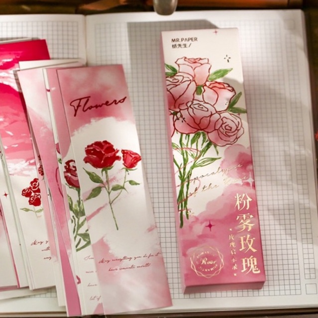 

Rose Bookmark 30 pcs | Pembatas buku