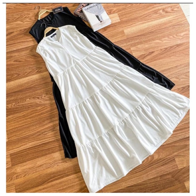 Inner Dress Hanum Tanpa Lengan/ Inner Rempel