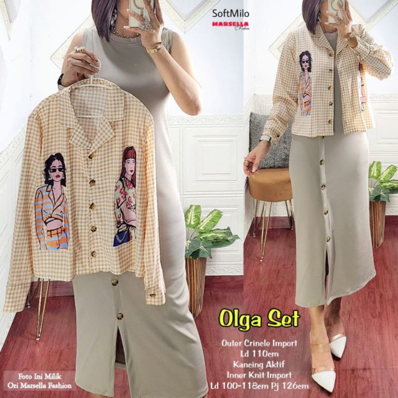 OLGA SET CIRCLE MIX KNIT IMPORT BY MARSELLA