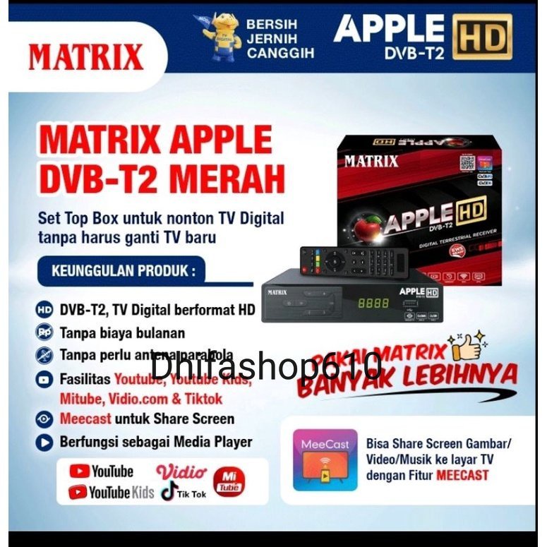 stb matrix DVBT-2 apple merah