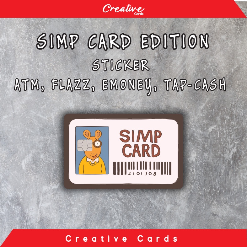

Sticker Sticker Kartu Atm Skin Card - SIMP CARD Edition Vinyl + Laminating Glossy Debit Credit Emoney, Flazz, Etoll dll