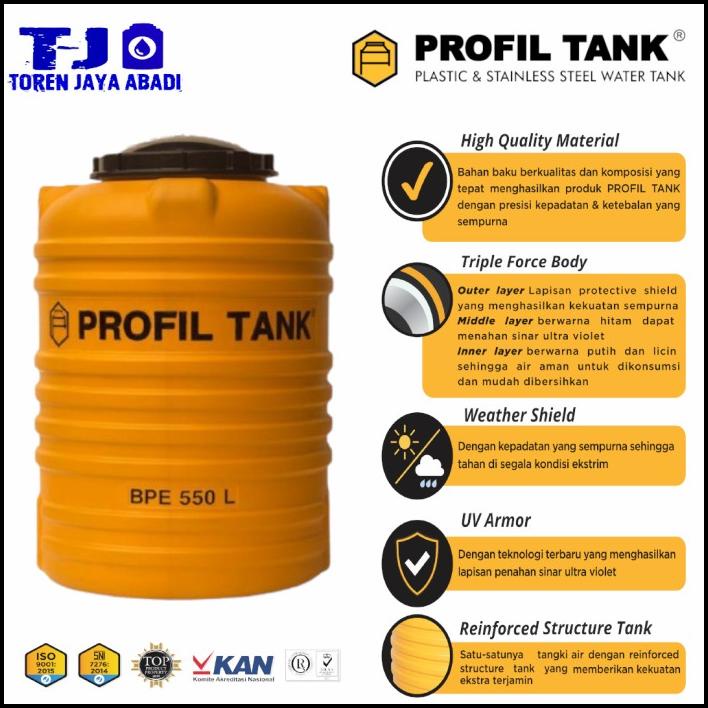 Tandon / Toren Air Profil Tank Bpe 550 Liter
