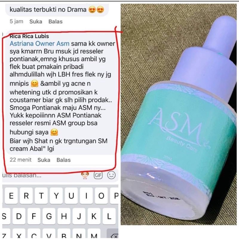 SERUM FLEK ASM SKINCARE BEAUTY SERUM FLEK MELASMA BOPENG DARKSPOT NODA HITAM ASM BEAUTY SKINCARE