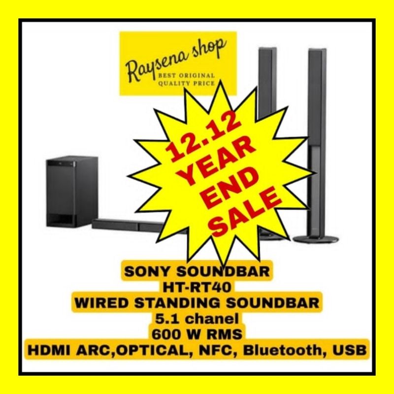 Jual SONY SOUNDBAR RT40 / HTRT40 / HT RT 40 STANDING SOUNDBAR Shopee