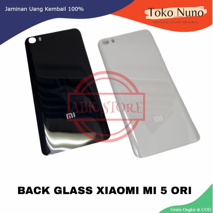 [ Toko Nuno ] Backdoor Backcover Tutup belakang Xiaomi MI5 Mi 5 Original Bahan Kaca