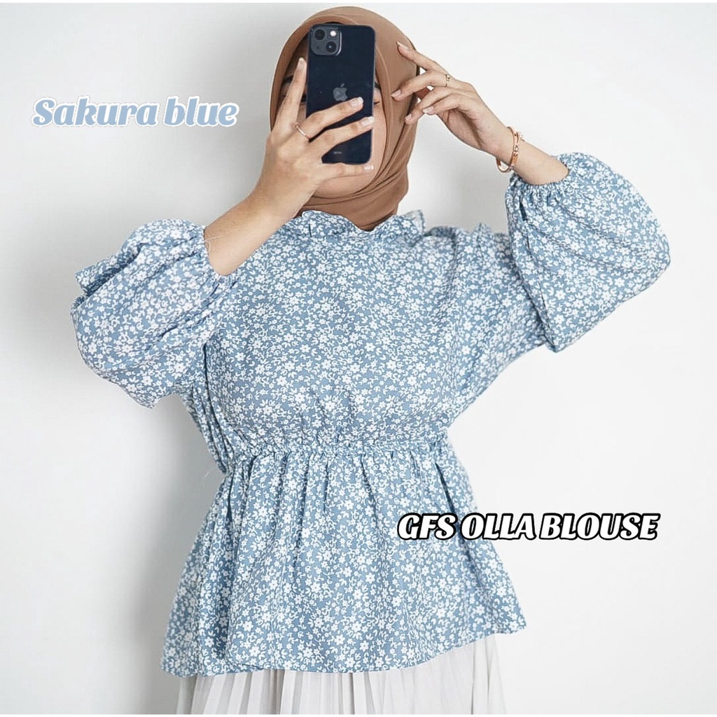 BEFAST - ZFS OOTD BLOUSE JIHAN / FLOWY BLOUSE VINTAGE / Blouse Casual Wanita Kekinian / Outift Wanita Hijab / Fashion Wanita Modis / Blouse Flower Keluaran Terbaru / Atasan Wanita Lengan Panjang