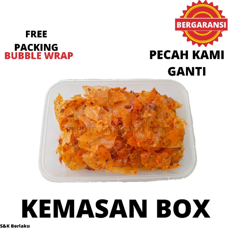 

Keripik kaca / keripik beling kemasan box KHAS KAWALI
