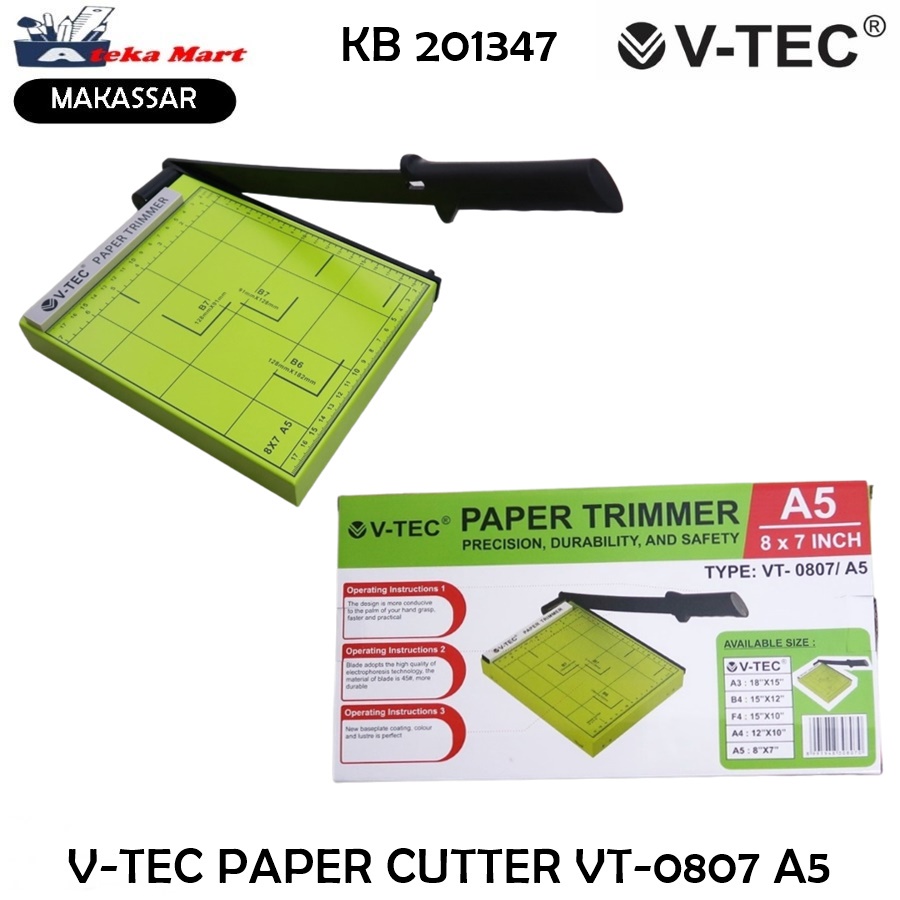 

[PCS] V-TEC PAPER CUTTER VT-0807 A5