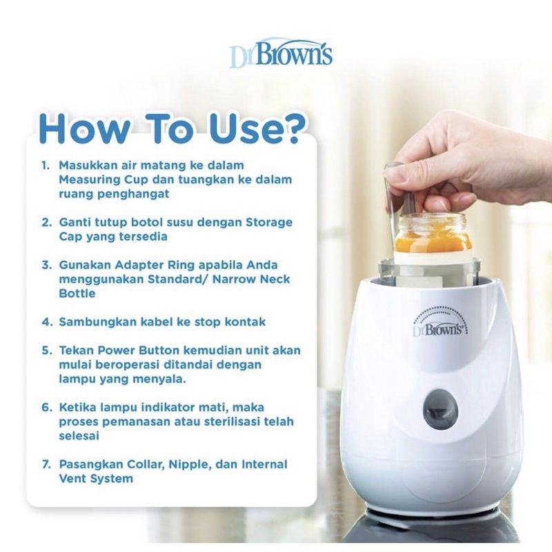 Dr Brown Insta Feed Bottle Warmer - Penghangat Susu Bayi