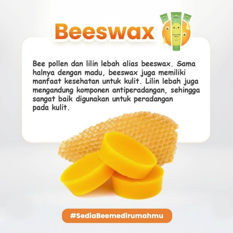 Beeme Eucalyptus Balm With Citronella Oil &amp; Beeswax | Meredakan Batuk Pilek