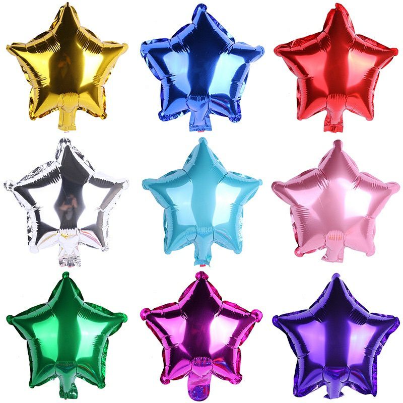 Balon bintang 10 inch 20 cm star dekorasi ulang tahun happy birthday warna warni baloon balloon ball