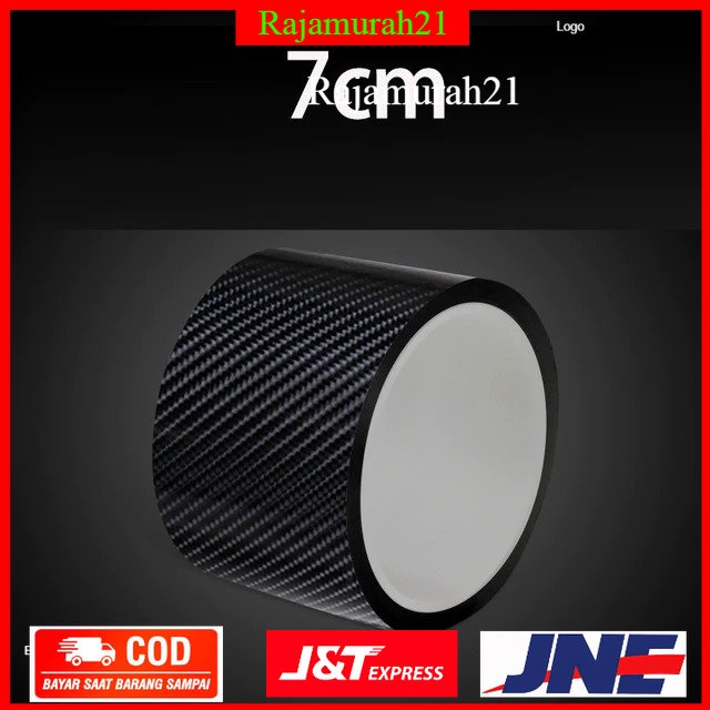 Stiker Pelindung Mobil Protector Carbon Fiber Car Wrap Film Vynil - Black - 7RRS9FBK