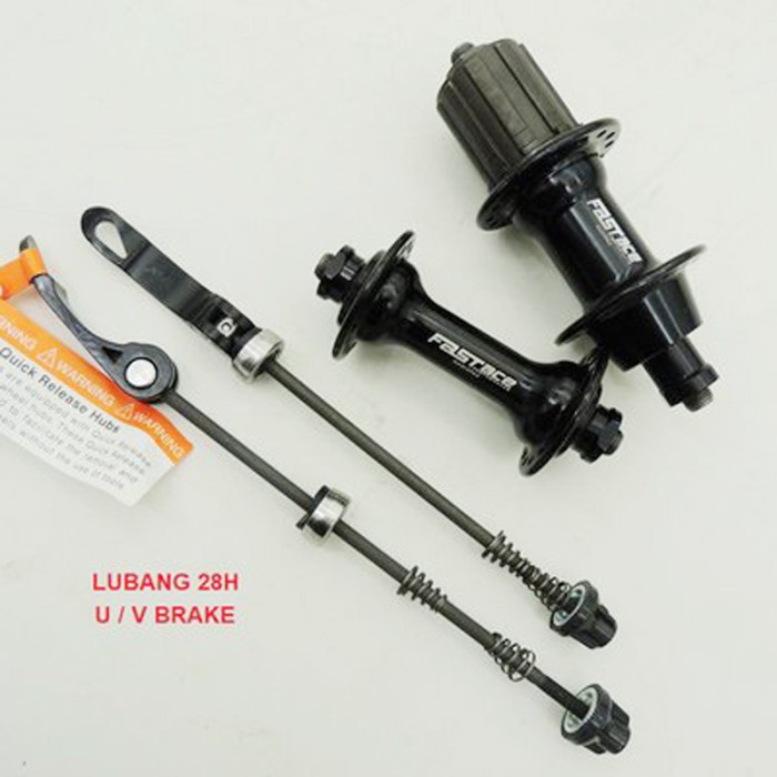 HUB FREEHUB 28H V BRAKE FASTACE 4 BEARING OLD 100-135 HITAM 10 SPEED