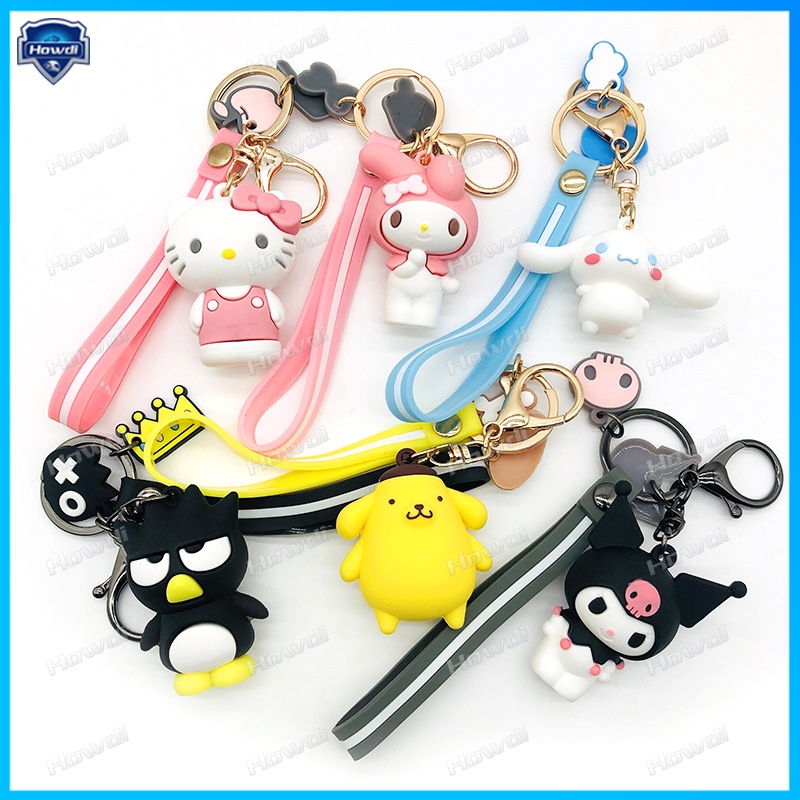 Disney Kartun Hewan KT Kucing Pinguin Meredith Giok Gui Anjing Gantungan Kunci Telinga Besar Puding Anjing Key Chain Food Bear Babylon Mobil Tas Liontin