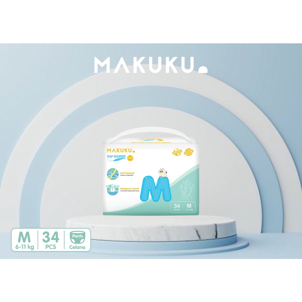 Makuku SAP Diapers Comfort+ Pampers Bayi -- All Size