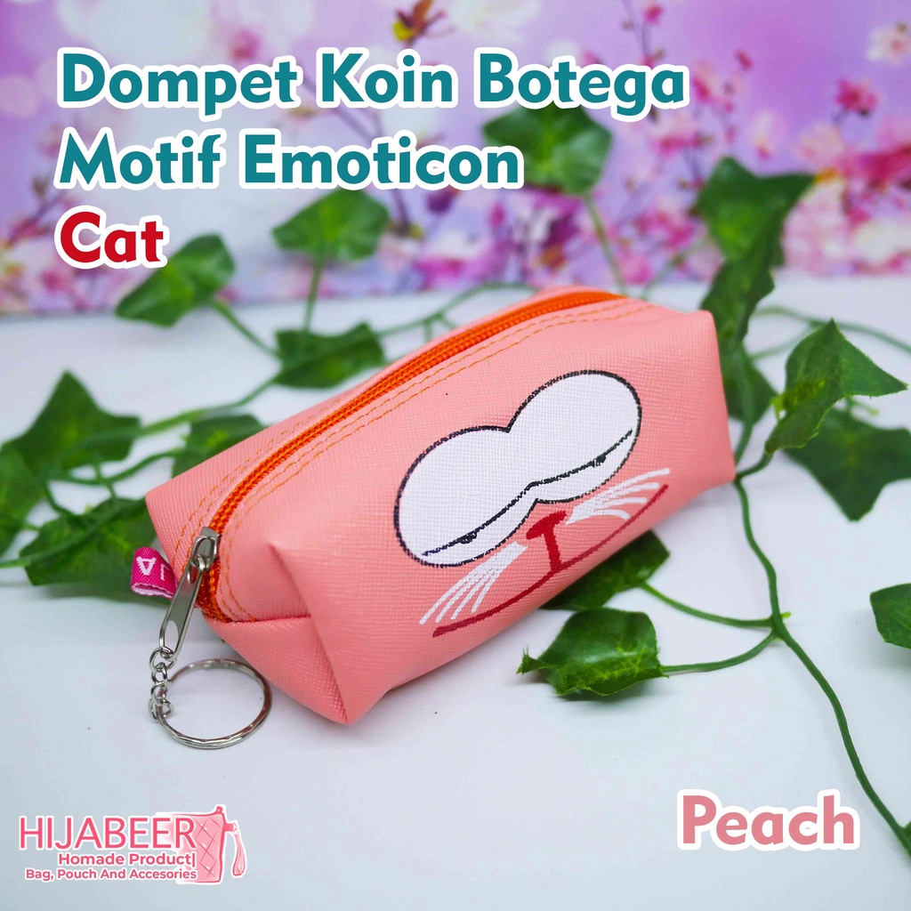 Dompet Wanita Koin - Dompet Koin Botega Motif Sablon Emoticon - Pouch Coin - dompet multifungsi