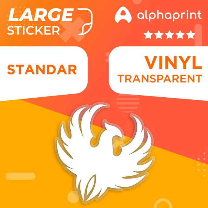 

Sticker Custom Vinyl Transparan / Bening Tinta Putih (Print & Cut)