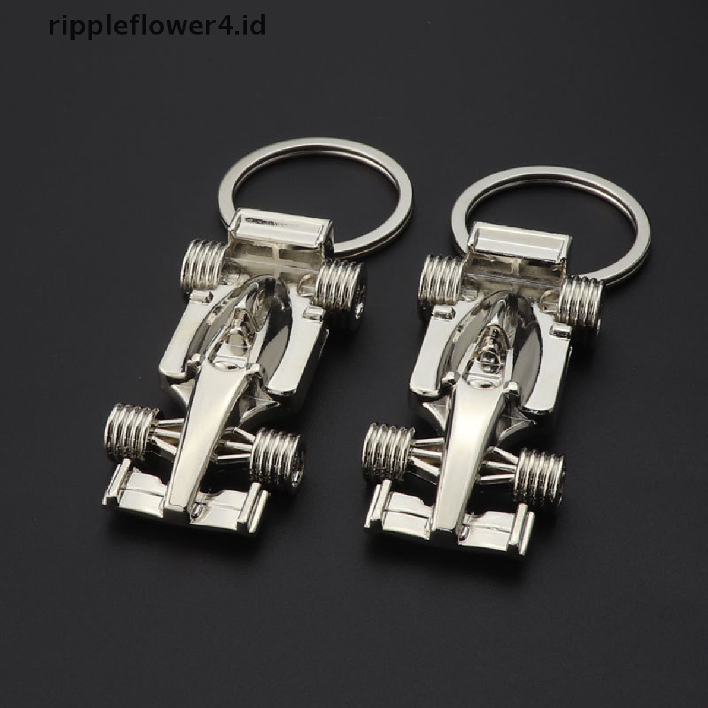 {rippleflower4.id} F1 Gantungan Kunci Hadiah Aktivitas Balap Kepribadian Liontin Kunci Gesper Warna Silver Gantungan Kunci Mobil Perhiasan Pria Keyring~