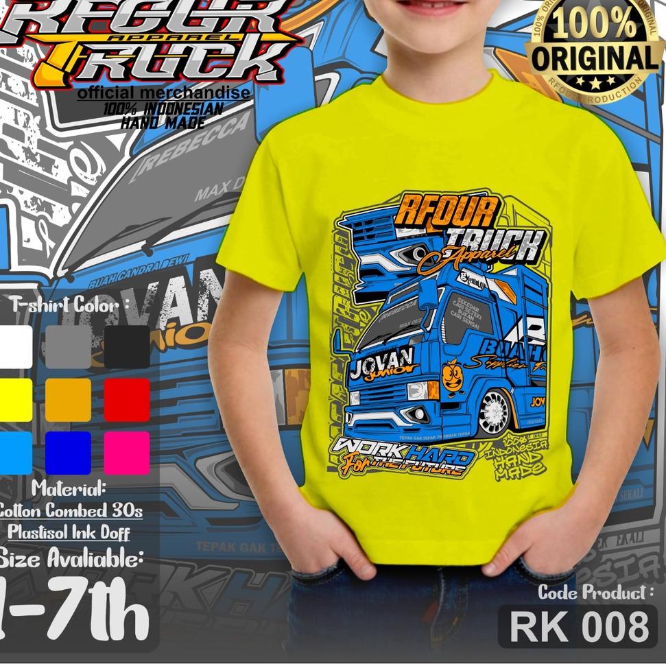 "EGP.21De22ᴱ" KAOS TRUCK OLENG ANAK JOVANCA BAJU TRUCK OLENG ANAK ANAK USIA 2-7 TAHUN KAOS ANAK GAMB