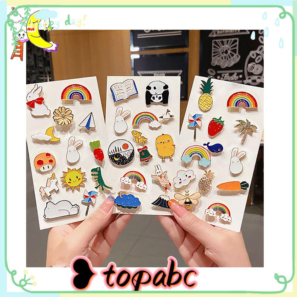 Top 1pc Lencana Untuk Gadis Pin Lapel Badge Aksesoris Pop-Enamel Kelinci Kartun