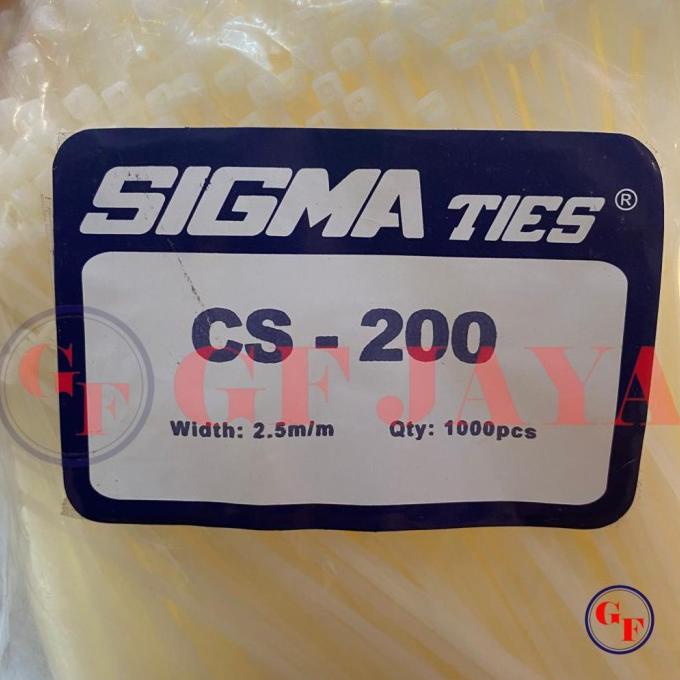 

Kabel Ties Sigma CS 200 isi 1000 Lebar 2.5mm Cable Tie Putih CS200 2,5